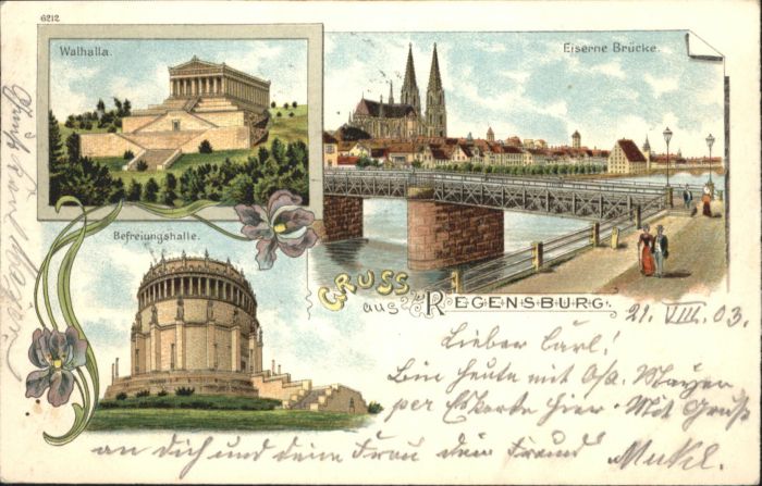 Regensburg Walhalla Befreiungshalle Eiserne Brücke