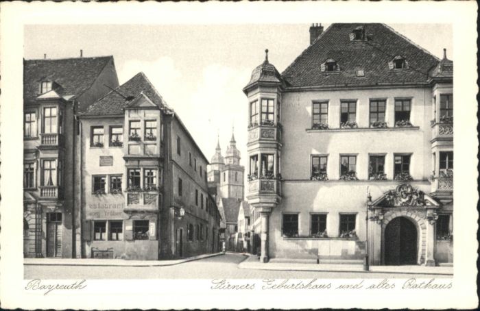 BAYREUTH Bayern Geburtshaus Stirner Rathaus