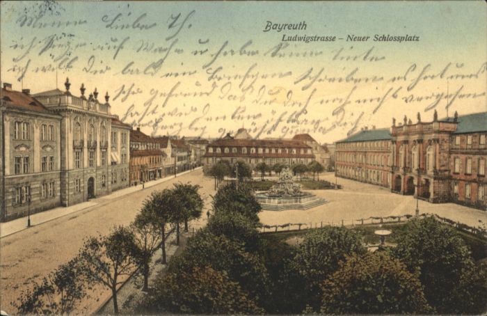 BAYREUTH Bayern Ludwigstrasse Schlossplatz