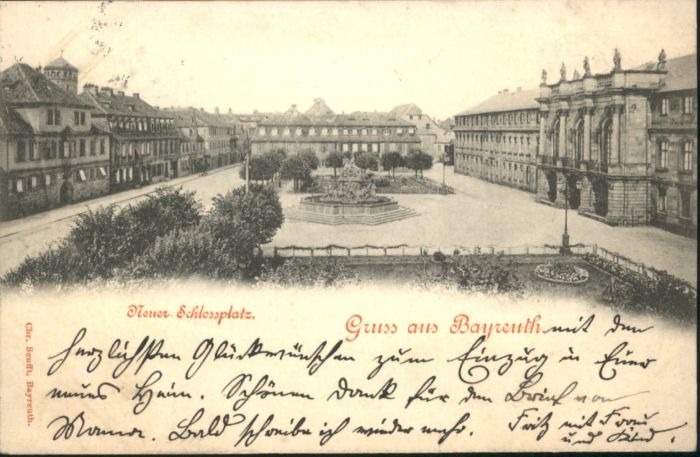 BAYREUTH Bayern Schlossplatz