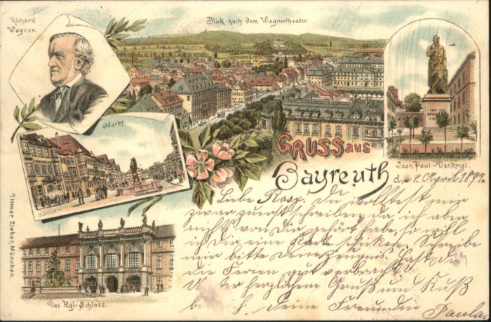 Bayreuth Richard Wagner Markt Schloss Jean Paul