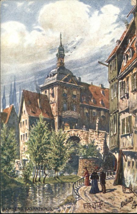 Bamberg Künstler F. Trost Rathaus