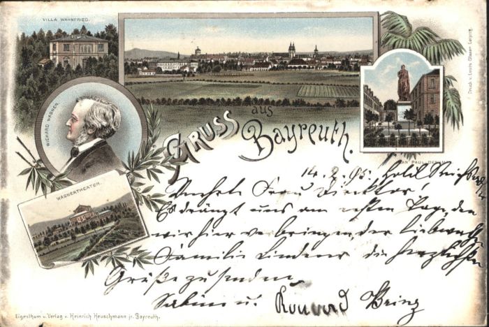 Bayreuth Richard Wagner Wagnertheater Jean Paul