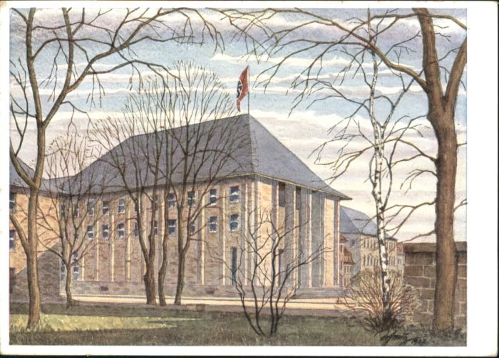 BAYREUTH Bayern Nach einem Aquarell von Hans Schmitz Haus der deutschen Erziehun