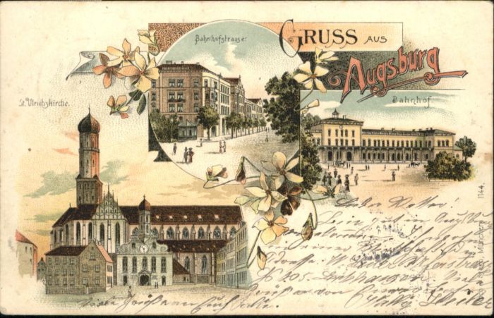 Augsburg Bahnhofstrasse St Ulrichskirche Bahnhof