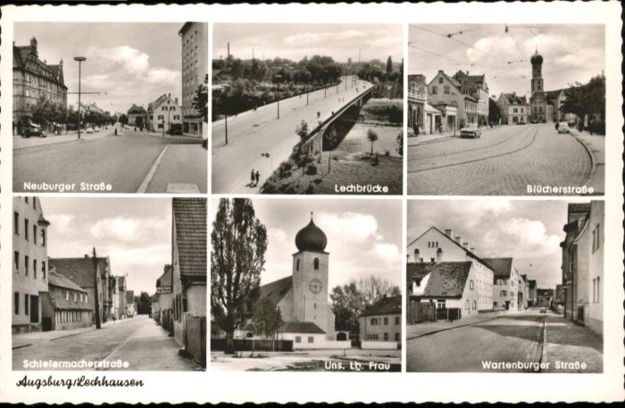 Lechhausen Neuburger Strasse Lechbrücke Wartenburg