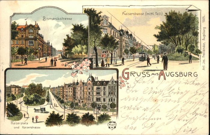 Augsburg Bismarckstrasse Kaiserstrasse Kaiserpla