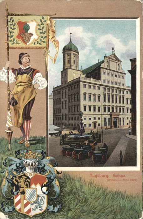 Augsburg Künstler K. Wolf Rathaus