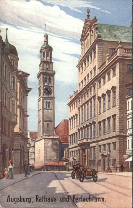 AUGSBURG  CITY Rathaus Perlachturm