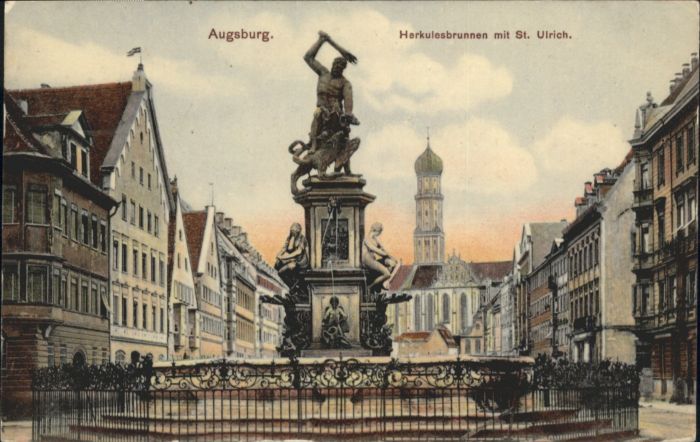 AUGSBURG  CITY Herkulesbrunnen St Ulrich