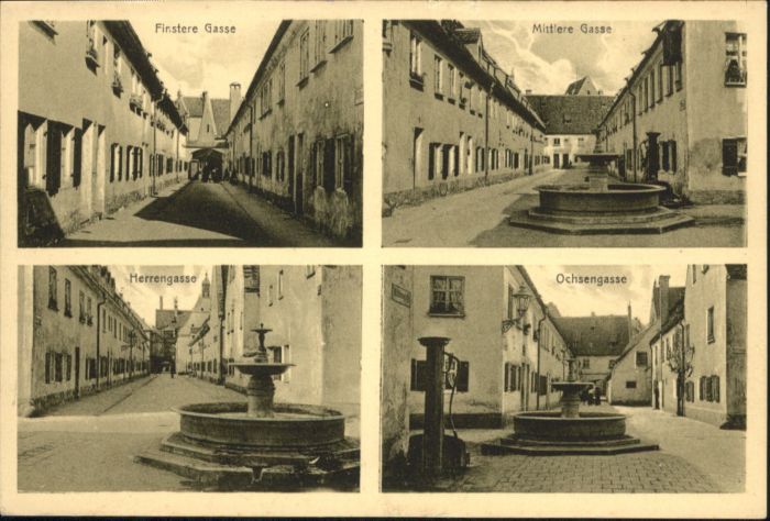 AUGSBURG  CITY Finstere Gasse Ochsengasse Herrengasse
