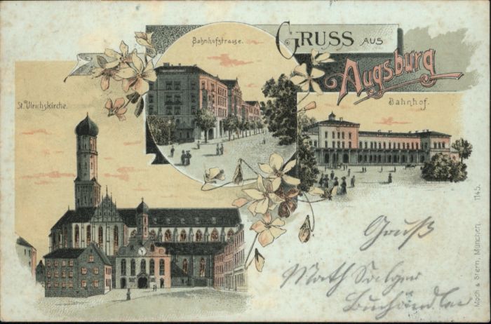 Augsburg St Ulrichskirche Bahnhofstrasse Bahnhof