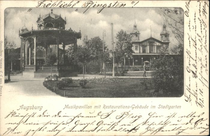 AUGSBURG  CITY Musikpavillon Restauration Stadtgarten