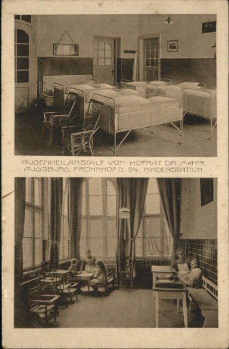 Augsburg Augenheilanstalt Hofrat Dr Mayr Kinders