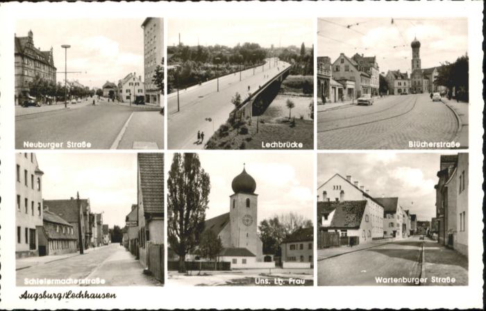 Lechhausen Neuburgerstrasse Lechbrücke Blücherstra
