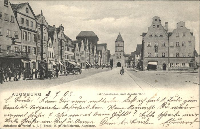 AUGSBURG  CITY Jakoberstrasse Jakobertor