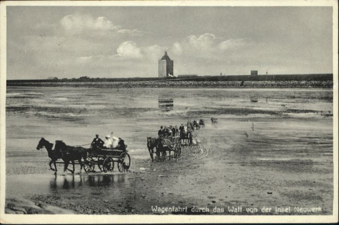 Insel Neuwerk Wagenfahrt durch Watt