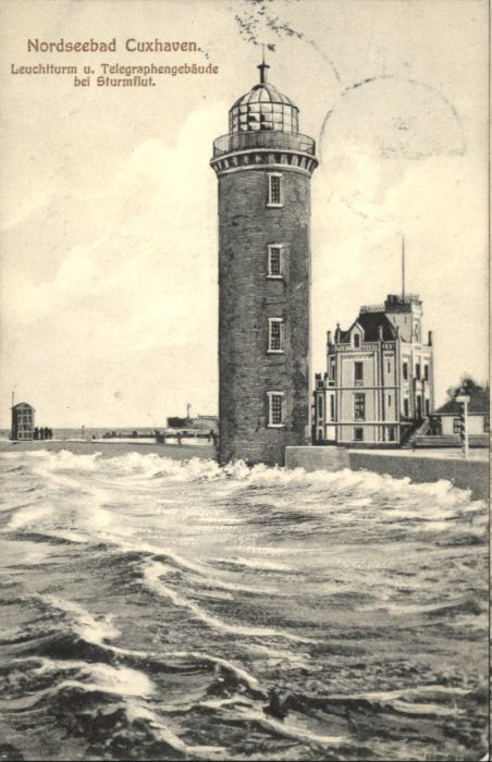 Cuxhaven Nordseebad Cuxhaven Leuchtturm Telegraphengebäude