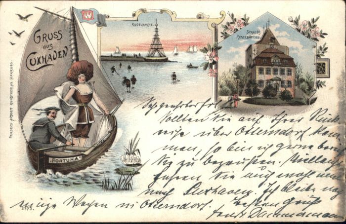 Cuxhaven Nordseebad Cuxhaven Boot Fortuna Schloss Ritzebütt