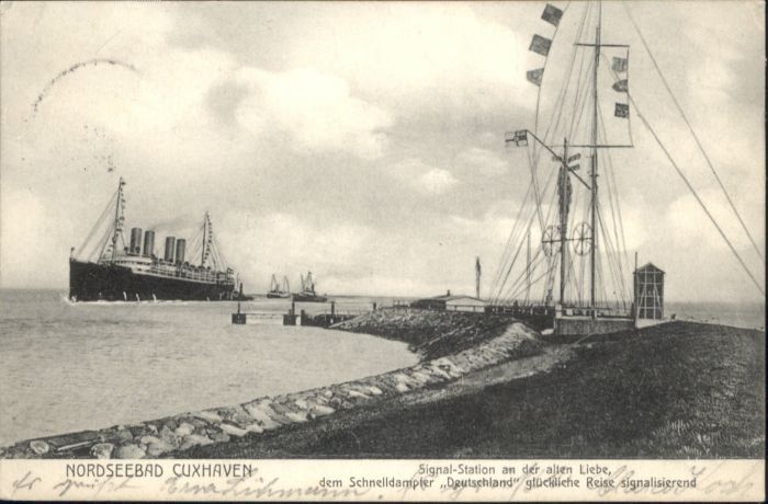 Cuxhaven Nordseebad Cuxhaven Schnelldampfer Deutschland