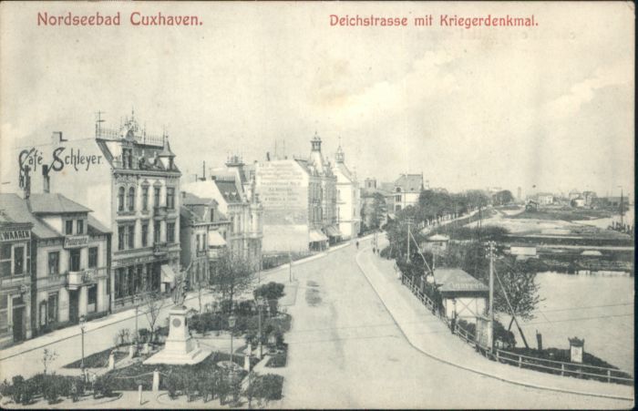 Cuxhaven Nordseebad Cuxhaven Deichstrasse Kriegerdenkmal