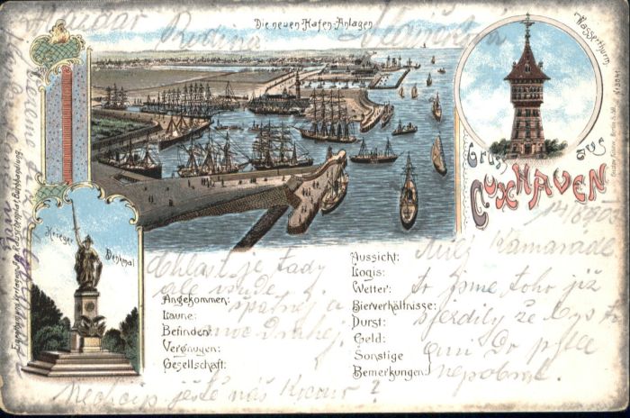 Cuxhaven Nordseebad Cuxhaven Kriegerdenkmal Hafen