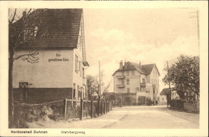 Duhnen Nordsee Duhnen Wehrbergsweg Gasthaus zur gemütl