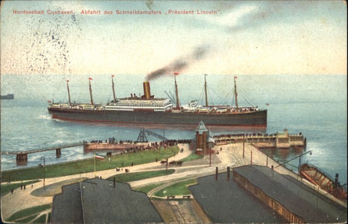 Cuxhaven Nordseebad Cuxhaven Schnelldampfer Präsident Linco