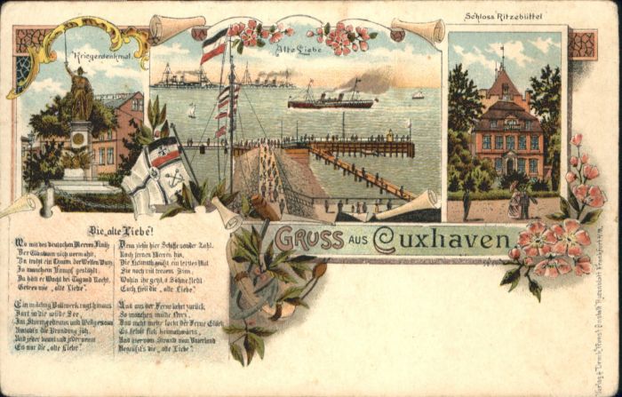 Cuxhaven Nordseebad Cuxhaven Kriegerdenkmal Alte Liebe Schl