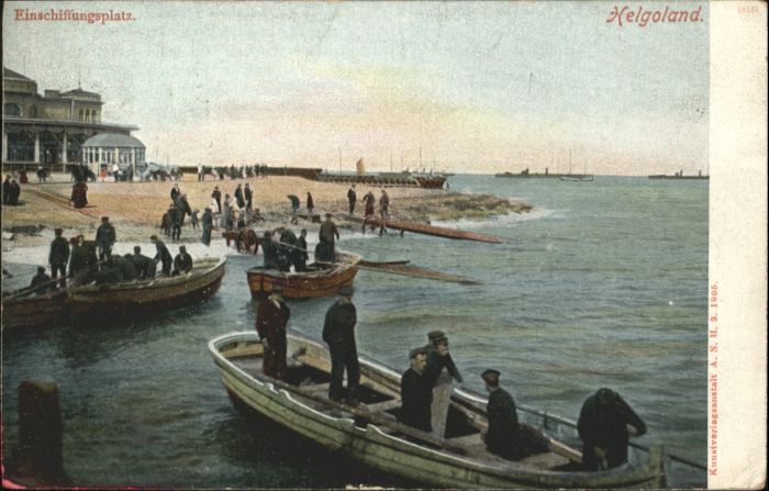 HELGOLAND Insel Schleswig-Holstein Einschiffungsplatz