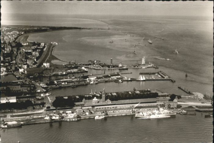 Cuxhaven Nordseebad Cuxhaven Fliegeraufnahme Hafen