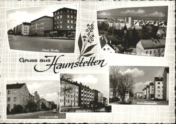 Haunstetten Augsburg Neue Strasse Inningerstrasse Mittelfeld