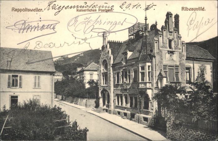 Rappoltsweiler Haut Rhin Elsass Rappoltsweiler Postamt Ribeauville