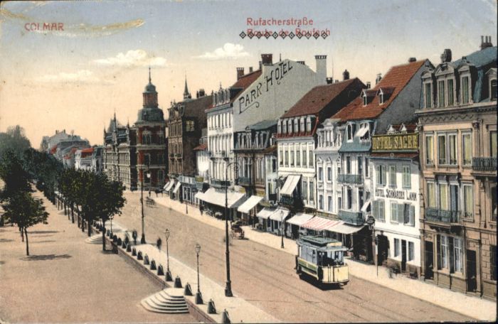 Colmar Haut Rhin Elsass Colmar Rufacherstrasse Strassenbahn