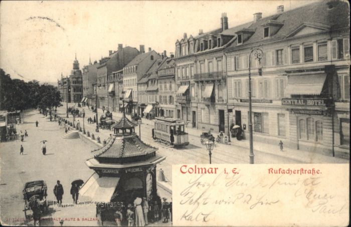 Colmar Haut Rhin Elsass Colmar Rufacherstrasse Strassenbahn