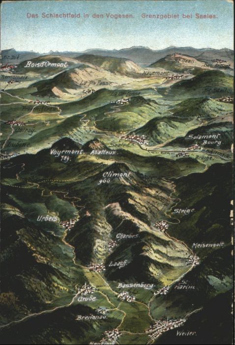 Urbeis Fliegeraufnahme Schlachtfeld bei Saales