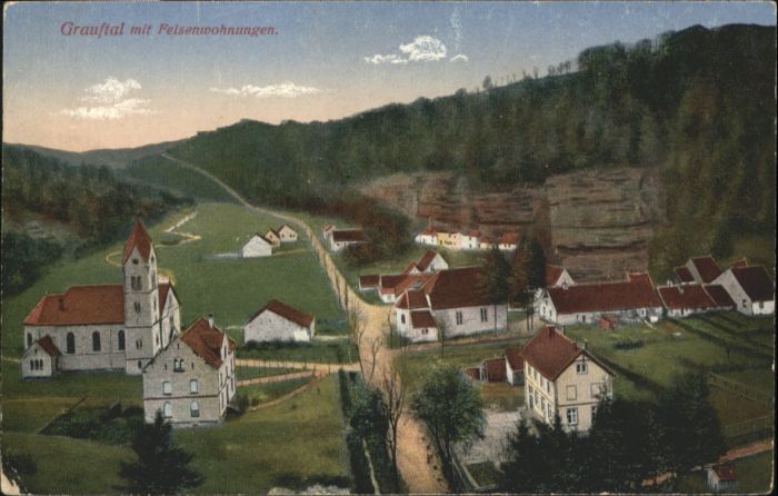 Graufthal Bas Rhin Grauftal Felsenwohnung Kirche