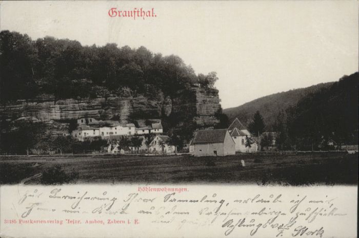 Graufthal Bas Rhin Grauftal Höhlenwohnung