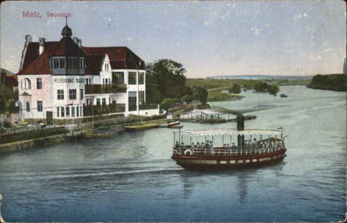 Metz 57 Moselle Metz Sauvage Schiff Restaurant