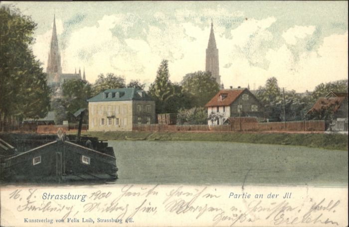 Strasbourg Alsace Strassburg Elsass Schiff Kirche