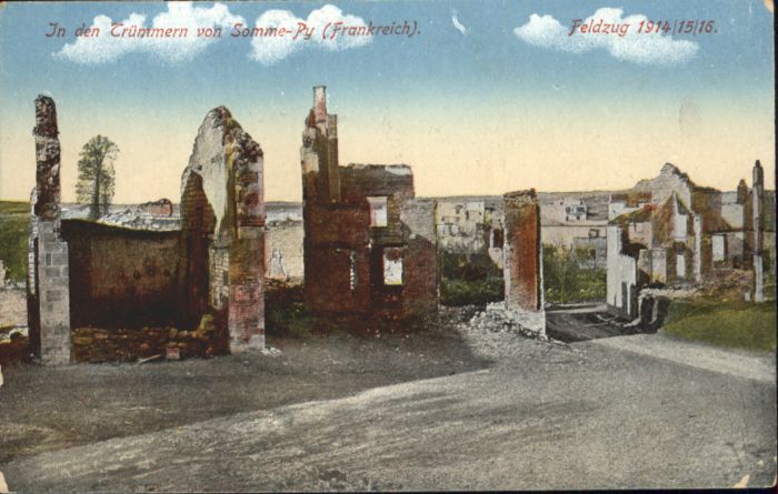 Sommepy-Tahure Trümmer Feldzug