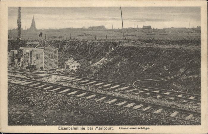 Mericourt Pas-de-Calais Mericourt Eisenbahnlinie Granteinschläg