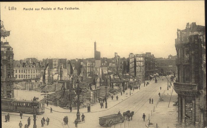 Lille Nord Lille Marche Rue Faidherbe Strassenbahn