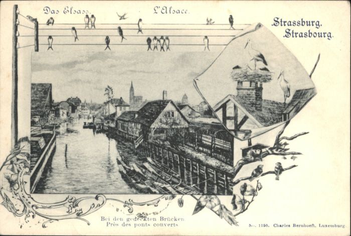 Strasbourg Alsace Strasbourg gedeckten Brücken