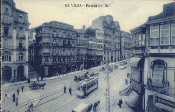 Vigo Galicia Espana Vigo Strassenbahn Puerta Sol