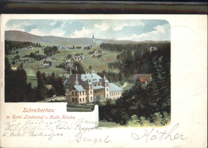 Schreiberhau Niederschlesien Schreiberhau Hotel Lindenhof Kirche