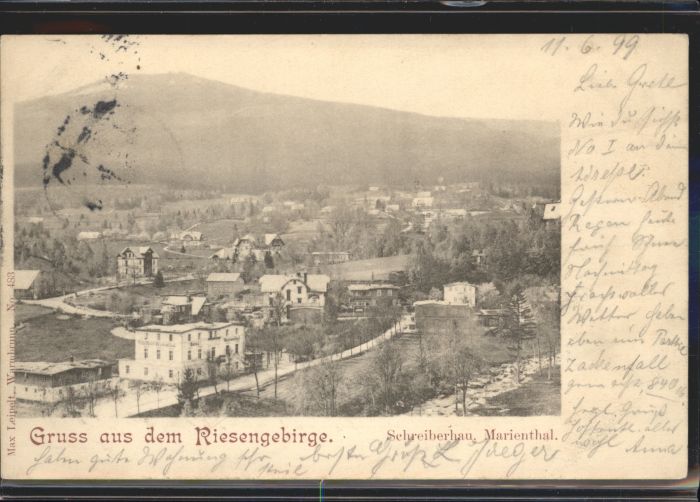 Schreiberhau Niederschlesien Schreiberhau Riesengebirge Marienthal