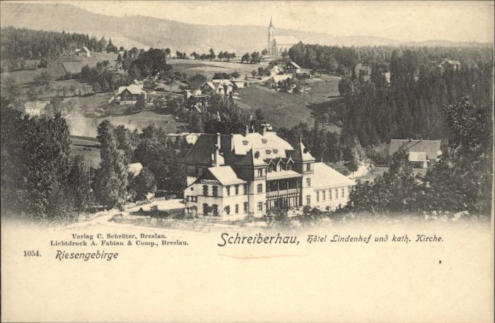 Schreiberhau Niederschlesien Schreiberhau Hotel Lindenhof Kirche Rie