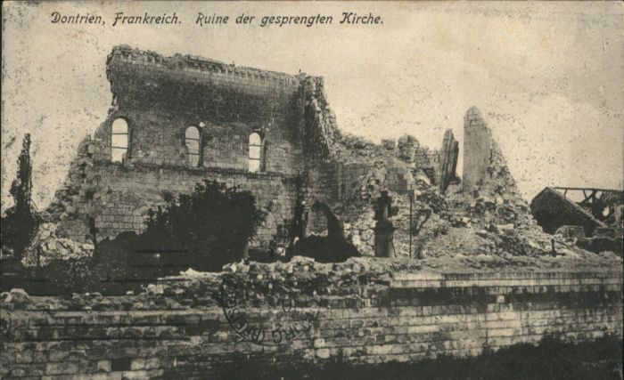 Dontrien Ruine Kirche Zerstörung