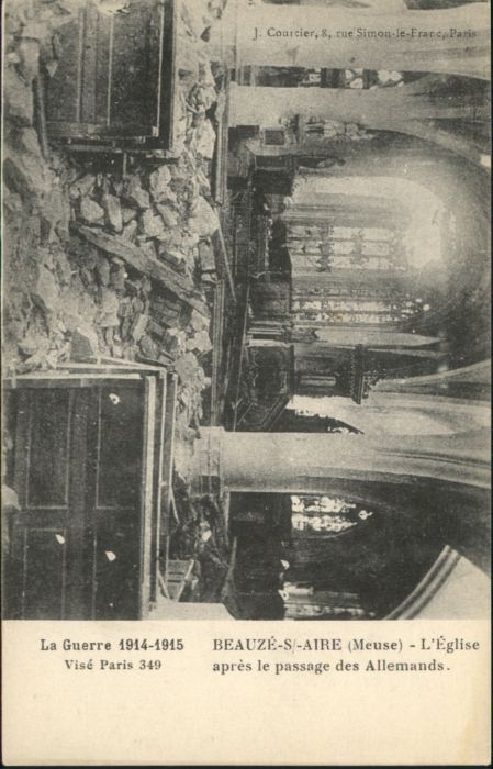 Beausite Eglise de Beauzee-sur-Aire Zerstörung